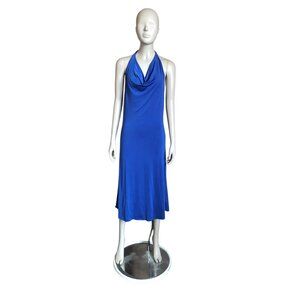 Sincerely Jules Blue Halter A Line Dress